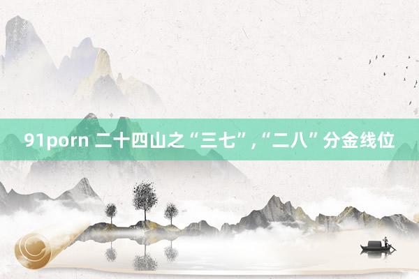 91porn 二十四山之“三七”，“二八”分金线位